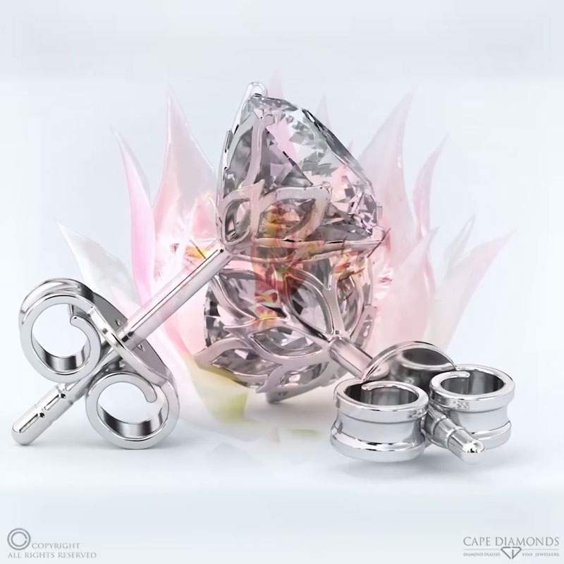 Blushing Bride White Gold Lab Grown Diamonds Earrings