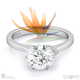 stunning strelitzia solitaire natural diamond engagement ring white gold with 9k white gold metal and round shape diamond