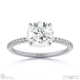 round-cut lab grown diamond with side stones engagement ring platinum with platinum metal and round shape diamond