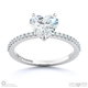 cupid’s heart natural diamond engagement ring white gold with natural diamond pavé side stones with 9k white gold metal and heart shape diamond