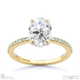 natural diamond oval cut hidden halo side stones engagement ring yellow gold with 18k yellow gold metal and oval shape diamond