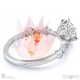 blushing bride natural diamond engagement ring white gold with side natural diamond drops with 9k white gold metal and round shape diamond