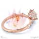 blushing bride natural diamond engagement ring rose gold with side natural diamond drops with 18k rose gold metal and round shape diamond