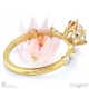 blushing bride lab grown diamond engagement ring yellow gold with side diamond drops with 9k yellow gold metal and round shape diamond
