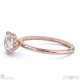 lab grown diamond round cut hidden halo engagement ring rose gold with 9k rose gold metal and round shape diamond