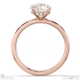 lab grown diamond round cut hidden halo engagement ring rose gold with 9k rose gold metal and round shape diamond