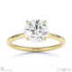 natural diamond round hidden halo solitare engagement ring yellow gold with 18k yellow gold metal and round shape diamond