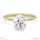 natural diamond round hidden halo solitare engagement ring yellow gold with 18k yellow gold metal and round shape diamond