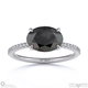 black natural diamond oval east west side stone engagement ring platinum with platinum metal and oval shape diamond