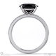 black natural diamond oval east west side stone engagement ring platinum with platinum metal and oval shape diamond