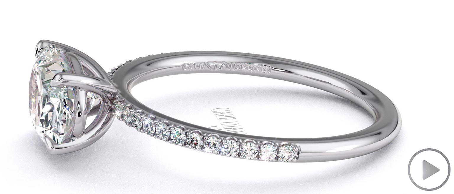 Natural Diamond East West Oval Cut Sidestones Engagement Ring Platinum top video