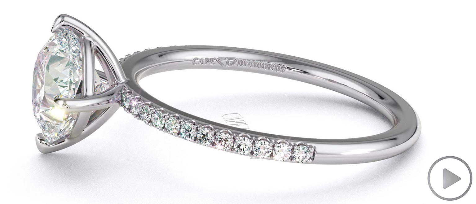 Natural Diamond East West Cushion Side Stones Engagement Ring Platinum top video