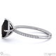 black lab grown diamond princess cut pave engagement ring white gold with 9k white gold metal and princess shape diamond