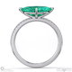 green lab grown diamond east west marquise cut sidestones engagement ring platinum with platinum metal and marquise shape diamond