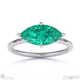 emerald marquise cut solitaire engagement ring white gold with 18k white gold metal and marquise shape diamond