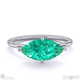 emerald marquise cut solitaire engagement ring white gold with 18k white gold metal and marquise shape diamond