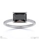 black natural diamond radiant east west side stone engagement ring platinum with platinum metal and radiant shape diamond