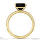 black lab grown diamond radiant cut pave engagement ring yellow gold with 18k yellow gold metal and radiant shape diamond
