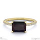 black lab grown diamond radiant cut pave engagement ring yellow gold with 18k yellow gold metal and radiant shape diamond