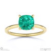 emerald cushion cut hidden halo engagement ring yellow gold with 18k yellow gold metal and cushion shape diamond