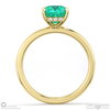 emerald cushion cut hidden halo engagement ring yellow gold with 18k yellow gold metal and cushion shape diamond