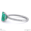 garnet emerald cut hidden halo side stones engagement ring white gold with 18k white gold metal and emerald shape diamond