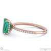 emerald emerald cut hidden halo side stones engagement ring rose gold with 18k rose gold metal and emerald shape diamond