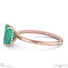 tourmaline hidden halo emerald cut solitaire engagement ring rose gold with 18k rose gold metal and emerald shape diamond