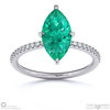 emerald marquise cut hidden halo side stones engagement ring platinum with platinum metal and marquise shape diamond