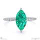 emerald marquise cut hidden halo sidestones engagement ring white gold with 9k white gold metal and marquise shape diamond