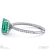 emerald radiant cut hidden halo side stones engagement ring white gold with 18k white gold metal and radiant shape diamond