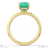 emerald radiant cut hidden halo engagement ring yellow gold with 9k yellow gold metal and radiant shape diamond