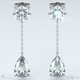 Lab Grown Diamond Dangling White Gold Earrings