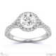 twisted split band halo natural diamond engagement ring white gold with 9k white gold metal and round shape diamond