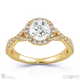 twisted split band halo natural diamond engagement ring yellow gold with 9k yellow gold metal and round shape diamond