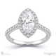 marquise halo natural diamond engagement ring white gold with 9k white gold metal and marquise shape diamond