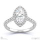 marquise halo natural diamond engagement ring white gold with 9k white gold metal and marquise shape diamond