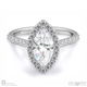 marquise halo natural diamond engagement ring white gold with 9k white gold metal and marquise shape diamond