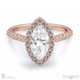 marquise halo lab grown diamond engagement ring rose gold with 18k rose gold metal and marquise shape diamond
