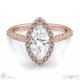 marquise cut natural diamond halo engagement ring rose gold with 9k rose gold metal and marquise shape diamond