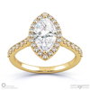 Marquise Halo Natural Diamond Engagement Ring White Gold