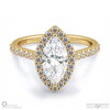 Marquise Halo Natural Diamond Engagement Ring White Gold