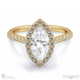 marquise halo natural diamond engagement ring yellow gold with 18k yellow gold metal and marquise shape diamond