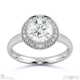 pave tube halo lab grown diamond engagement ring platinum with platinum metal and round shape diamond