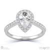 Natural Diamond Round Halo Side Stones Engagement Ring White Gold