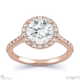 twist round halo natural diamond engagement ring rose gold side natural diamonds with 18k rose gold metal and round shape diamond