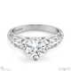 Antique Filigree Solitaire Lab Grown Diamond Engagement Ring White Gold