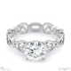 filigree solitaire organic design lab grown diamond engagement ring white gold with 18k white gold metal and round shape diamond