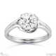 solitaire knot natural diamond engagement ring white gold with 9k white gold metal and round shape diamond