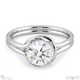solitaire knot natural diamond engagement ring white gold with 9k white gold metal and round shape diamond